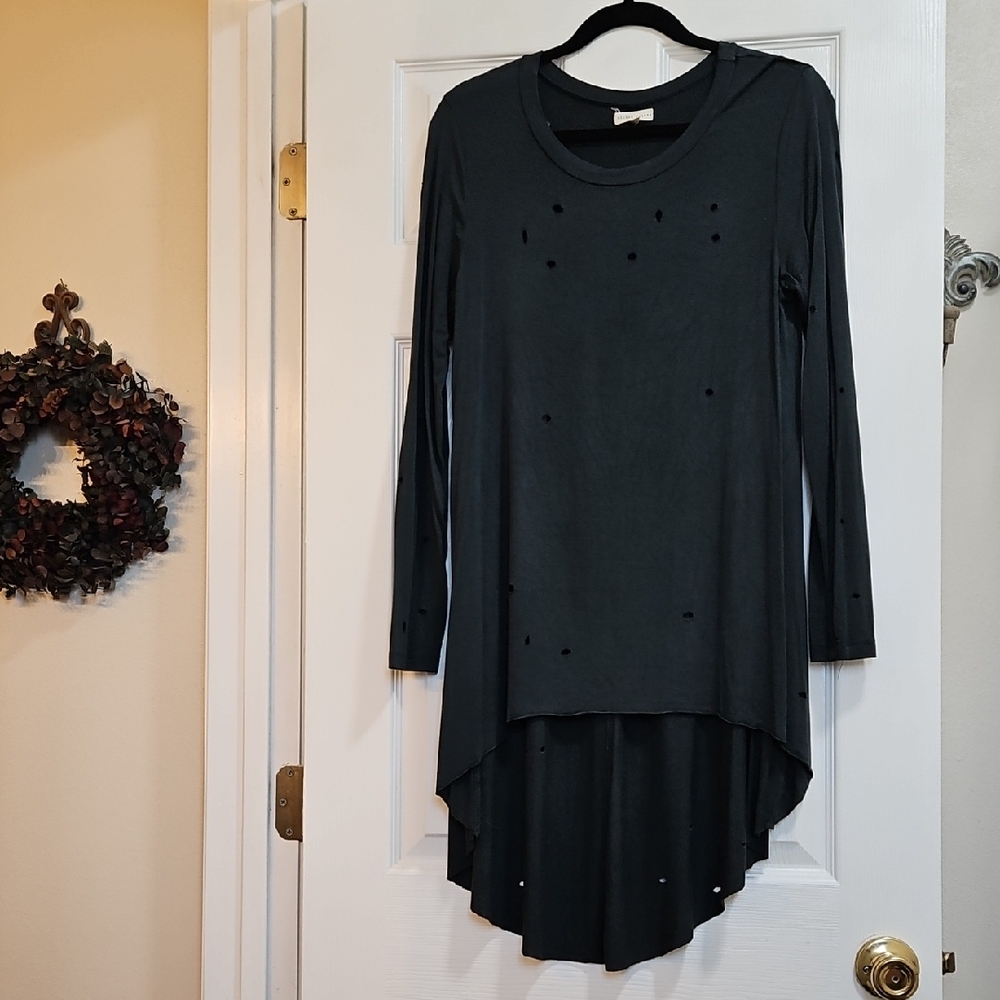 Chic Forest Green High Low Dress